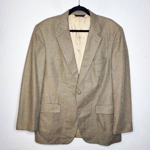 Brooks Brothers Brown Checkered Vintage Sports Coat 42R Wool Silk Blend Blazer
